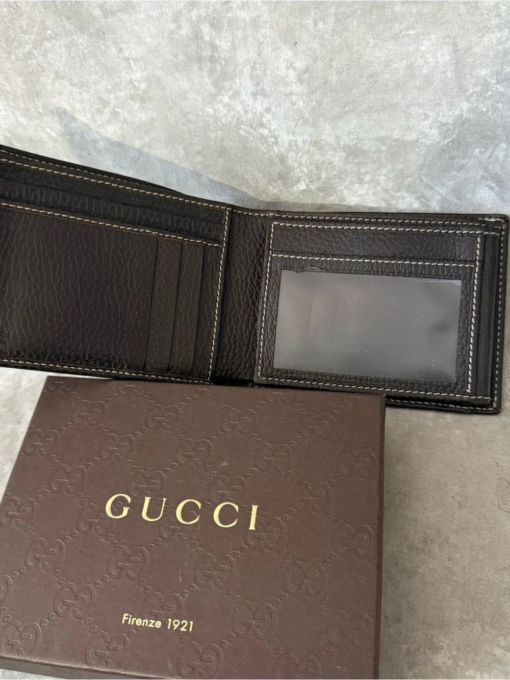 Gucci Brown Bi-Fold Wallet (Love 25)